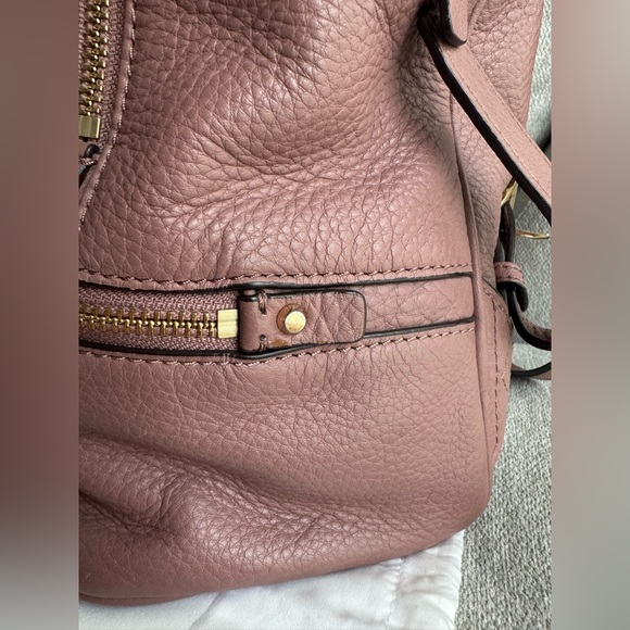 Michael Kors Rhea Medium Leather Backpack Bag in Mauve Dusty Rose - Picture 5 of 12